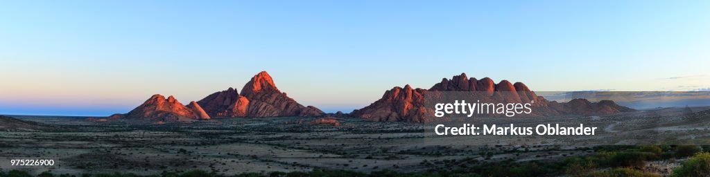 Panorama of the Spitzkoppe and Pontok mountains, Erongo region, Namibia