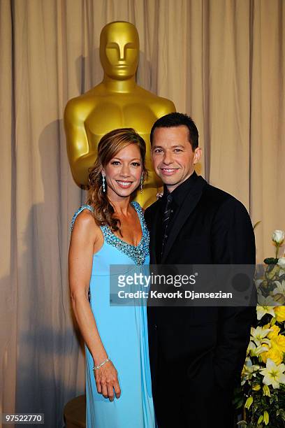 Actor Jon Cryer and wife Lisa Joyner arrive backstage at the 82nd Annual Academy Awards held at Kodak Theatre on March 7, 2010 in Hollywood,...