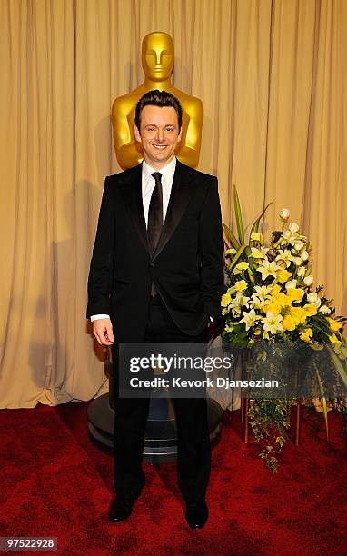 Actor Michael Sheen arrives backstage at the 82nd Annual Academy Awards held at Kodak Theatre on March 7, 2010 in Hollywood, California.