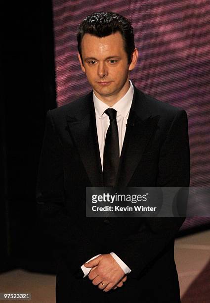 Actor Michael Sheen presents onstage during the 82nd Annual Academy Awards held at Kodak Theatre on March 7, 2010 in Hollywood, California.