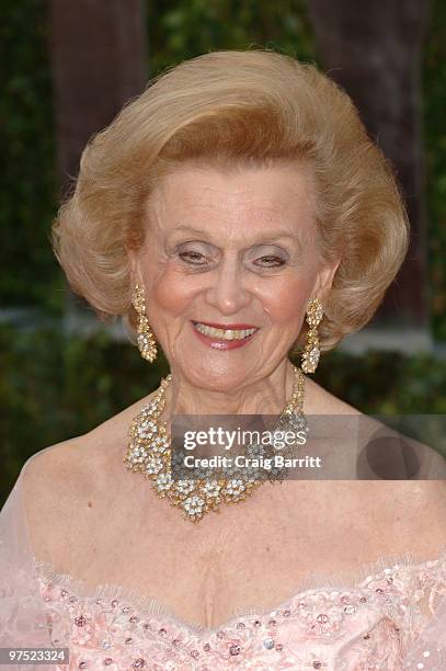 Barbara Davis arrives at the 2010 Vanity Fair Oscar Party hosted by Graydon Carter held at Sunset Tower on March 7, 2010 in West Hollywood,...