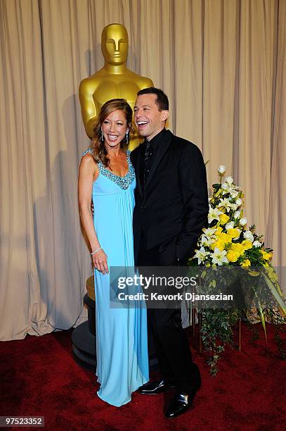 Actor Jon Cryer and wife Lisa Joyner arrive backstage at the 82nd Annual Academy Awards held at Kodak Theatre on March 7, 2010 in Hollywood,...