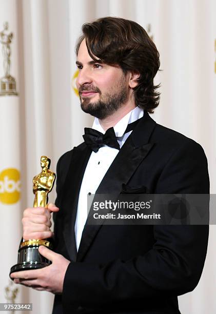Screenwriter Mark Boal, winner of Best Original Screenplay award for "The Hurt Locker," poses in the press room at the 82nd Annual Academy Awards...