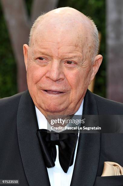 Comedian Don Rickles arrives at the 2010 Vanity Fair Oscar Party hosted by Graydon Carter held at Sunset Tower on March 7, 2010 in West Hollywood,...