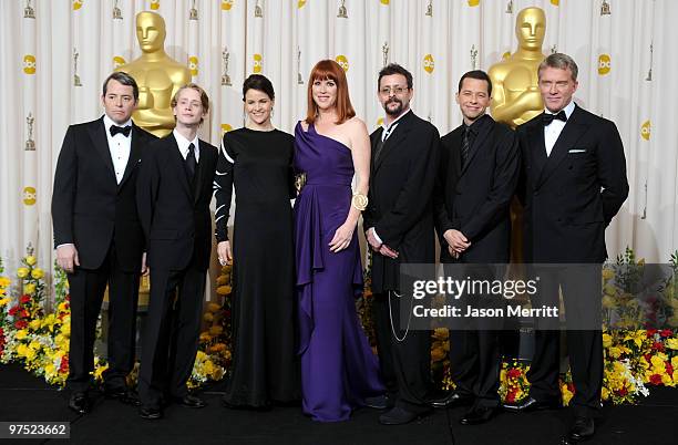 Actors Matthew Broderick, Macaulay Culkin, Ally Sheedy, Molly Ringwald, Judd Nelson, Jon Cryer and Anthony Michael Hall, who presented a tribute to...