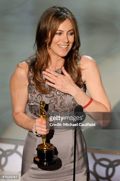 Director Kathryn Bigelow onstage during the 82nd Annual Academy Awards held at Kodak Theatre on March 7, 2010 in Hollywood, California.