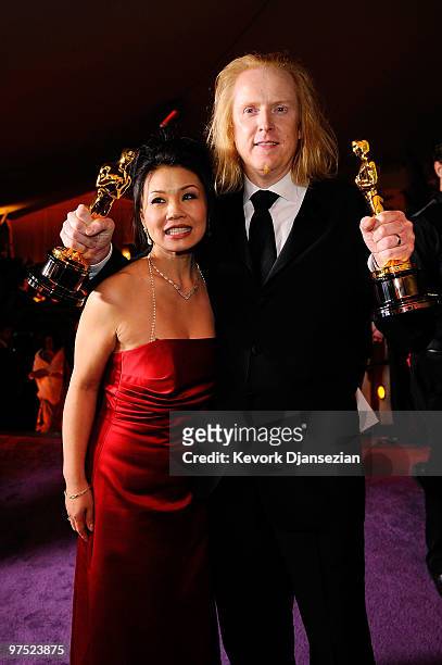 Paul N.J. Ottosson, winner of Best Sound Mixing and Best Sound Editing awards for "The Hurt Locker," attends the 82nd Annual Academy Awards...