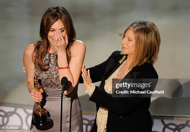 Director Kathryn Bigelow and presenter Barbara Streisand onstage during the 82nd Annual Academy Awards held at Kodak Theatre on March 7, 2010 in...