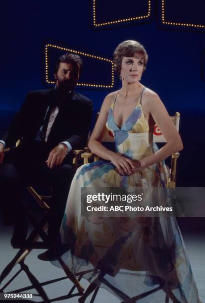 Robert Goulet, Julie Andrews performing on 'The Julie Andrews Hour'.