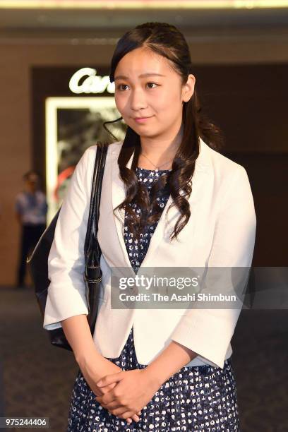 Princess Kako of Akishino is seen on arrival at Haneda Airport on June 15, 2018 in Tokyo, Japan.