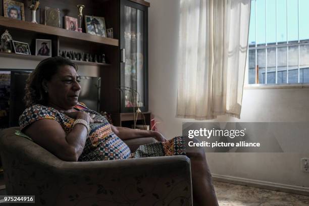 May 2018, Brazil, Rio de Janeiro: Marinete da Silva speaks in her apartment about her daughter, the murdered politician and critic of the police...