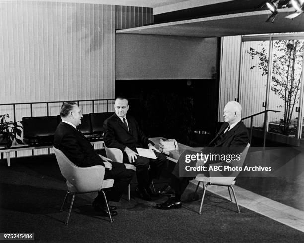 Bill Lawrence, Bob Clark, former President Dwight D Eisenhower on Disney General Entertainment Content via Getty Images's 'Issues and Answers'...