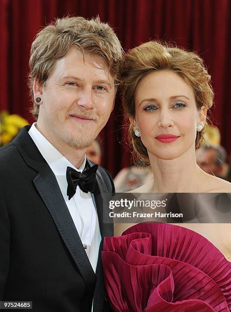 Actress Vera Farmiga and Renn Hawkey arrive at the 82nd Annual Academy Awards held at Kodak Theatre on March 7, 2010 in Hollywood, California.