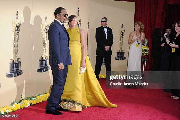 Director Lee Daniels and daughter Clara arrives at the 82nd Annual Academy Awards held at Kodak Theatre on March 7, 2010 in Hollywood, California.