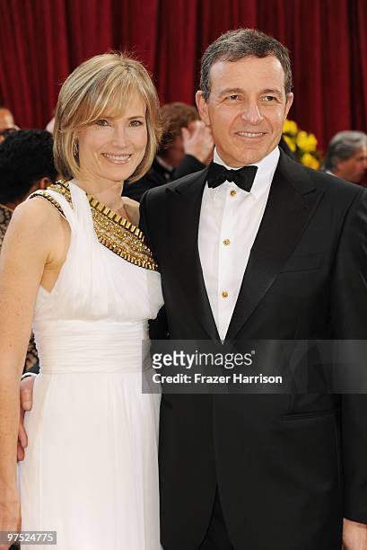 Disney Studios CEO Robert Iger and Willow Bay arrives at the 82nd Annual Academy Awards held at Kodak Theatre on March 7, 2010 in Hollywood,...