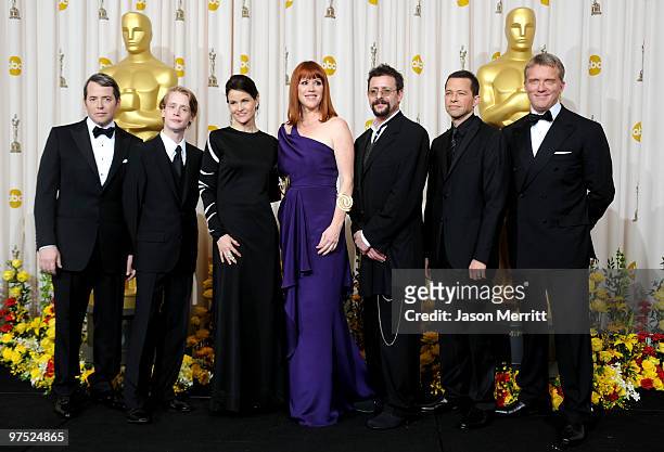 Actors Matthew Broderick, Macaulay Culkin, Ally Sheedy, Molly Ringwald, Judd Nelson, Jon Cryer and Anthony Michael Hall, who presented a tribute to...