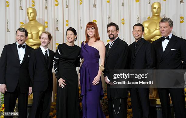 Actors Matthew Broderick, Macaulay Culkin, Ally Sheedy, Molly Ringwald, Judd Nelson, Jon Cryer and Anthony Michael Hall, who presented a tribute to...