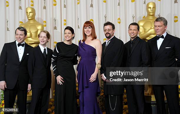 Actors Matthew Broderick, Macaulay Culkin, Ally Sheedy, Molly Ringwald, Judd Nelson, Jon Cryer and Anthony Michael Hall, who presented a tribute to...
