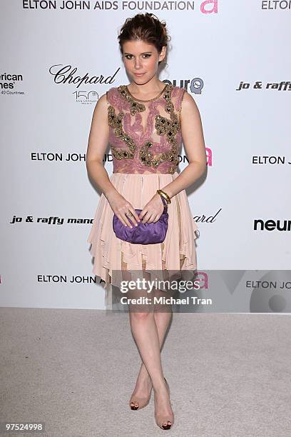 Kate Mara arrives to the 18th Annual Elton John AIDS Foundation Academy Awards Viewing Party held at Pacific Design Center on March 7, 2010 in West...