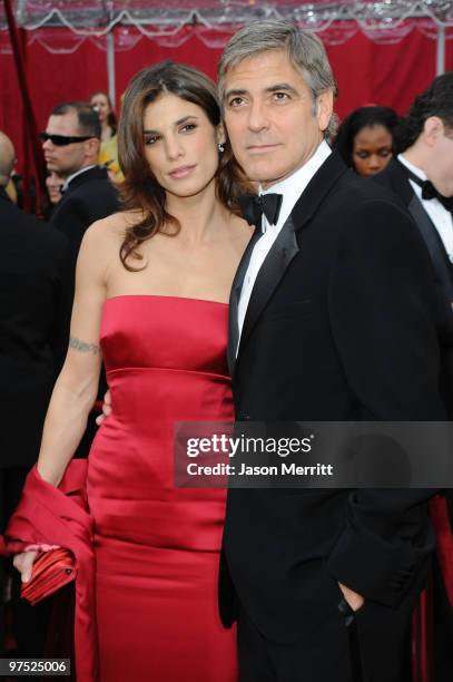 Elisabetta Canalis and actor George Clooney arrive at the 82nd Annual Academy Awards held at Kodak Theatre on March 7, 2010 in Hollywood, California.