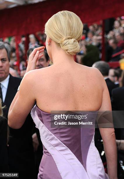 Actress Charlize Theron arrives at the 82nd Annual Academy Awards held at Kodak Theatre on March 7, 2010 in Hollywood, California.