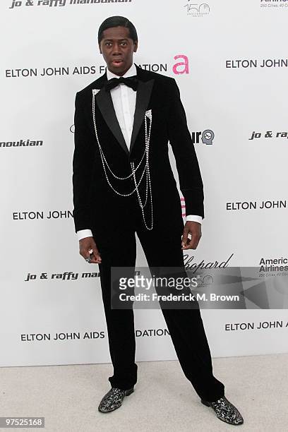 Personality Jay Alexander arrives at the 18th annual Elton John AIDS Foundation Oscar Party held at Pacific Design Center on March 7, 2010 in West...