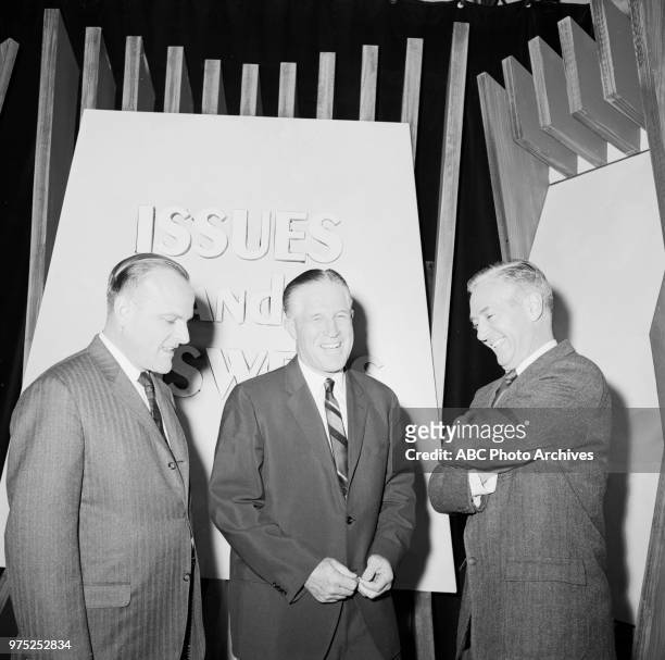 Bob Clark, Governor George Romney, Howard K Smith appearing on Disney General Entertainment Content via Getty Images's 'Issues and Answers'.