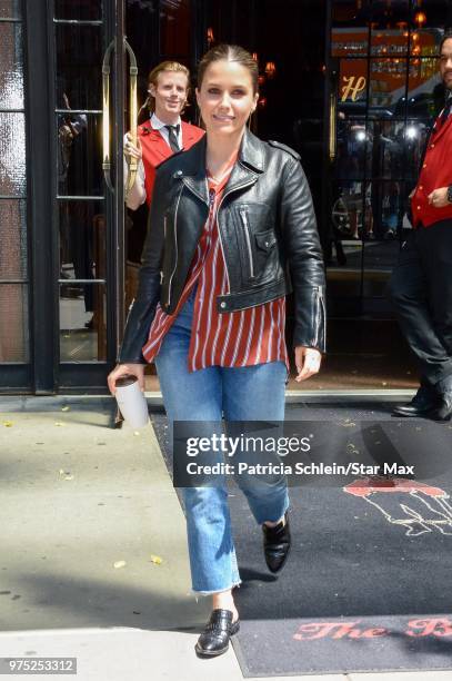 Sophia Bush is seen on June 14, 2018 in New York City.