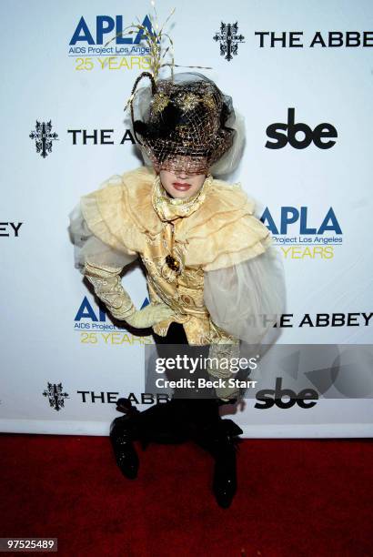 Hollywood designer Bobby Trendy arrives at "The Envelope Please" Oscar viewing party at The Abbey on March 7, 2010 in West Hollywood, California.