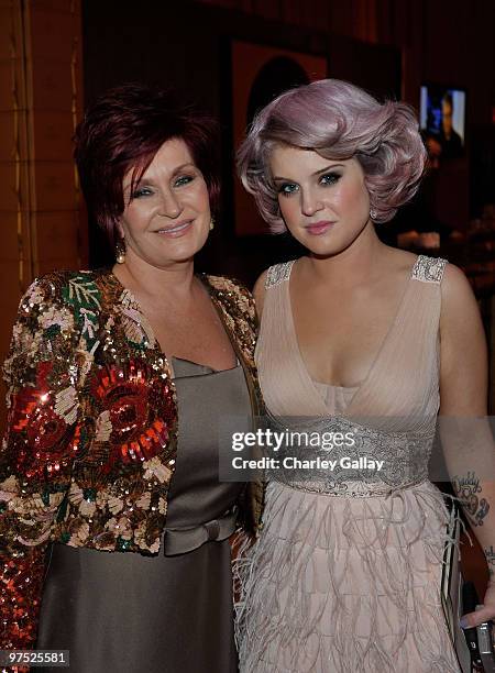 Sharon Osbourne and Kelly Osbourne at Godiva at the 18th Annual Elton John AIDS Foundation Oscar party held at Pacific Design Center on March 7, 2010...