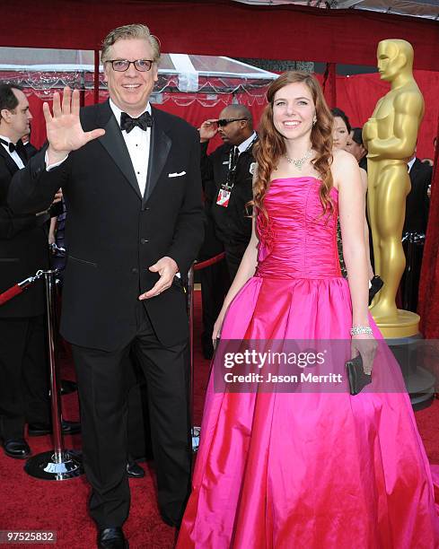 Actor Christopher McDonald and guest arrives at the 82nd Annual Academy Awards held at Kodak Theatre on March 7, 2010 in Hollywood, California.
