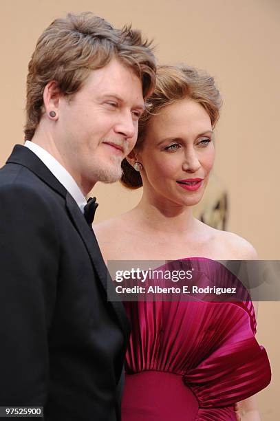 Actress Vera Farmiga and Renn Hawkey arrives at the 82nd Annual Academy Awards held at Kodak Theatre on March 7, 2010 in Hollywood, California.