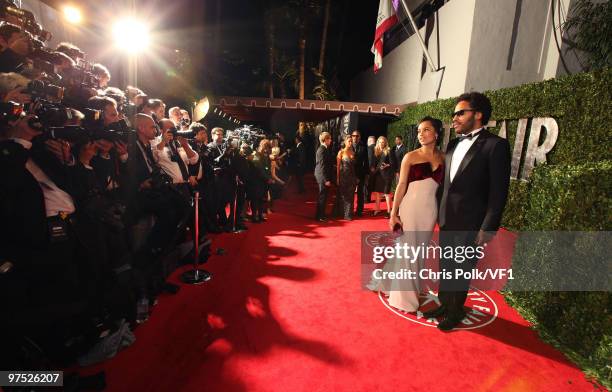 Actress Zoe Kravitz and musician/actor Lenny Kravitz attend the 2010 Vanity Fair Oscar Party hosted by Graydon Carter at the Sunset Tower Hotel on...