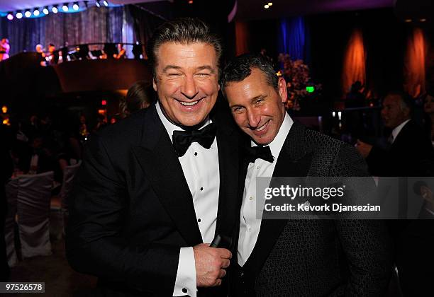 Actor Alec Baldwin and producer Adam Shankman attend the 82nd Annual Academy Awards Governor's Ball held at Kodak Theatre on March 7, 2010 in...