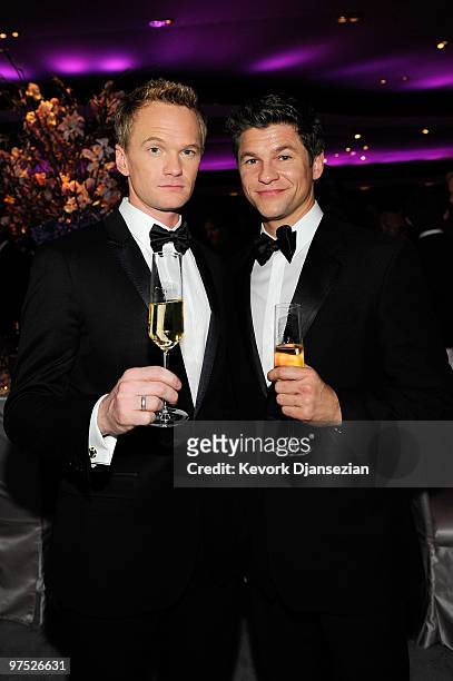 Actors Neil Patrick Harris and David Burtka attend the 82nd Annual Academy Awards Governor's Ball held at Kodak Theatre on March 7, 2010 in...