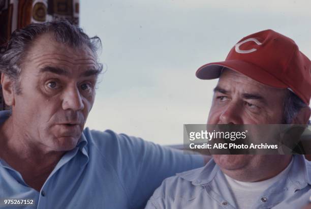 Ernest Borgnine, Jonathan Winters appearing on Disney General Entertainment Content via Getty Images's 'American Sportsman'.