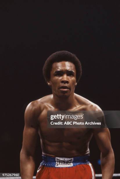 Sugar Ray Leonard boxing at Veterans Memorial Coliseum, March 19, 1978.