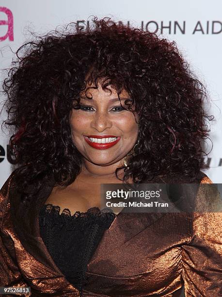 Chaka Khan arrives to the 18th Annual Elton John AIDS Foundation Academy Awards Viewing Party held at Pacific Design Center on March 7, 2010 in West...