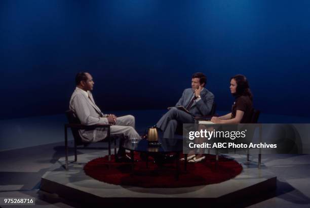 Los Angeles Mayor Tom Bradley, Dick Carlson, Anne Kaestner appearing on Disney General Entertainment Content via Getty Images's 'Issues and Answers'.