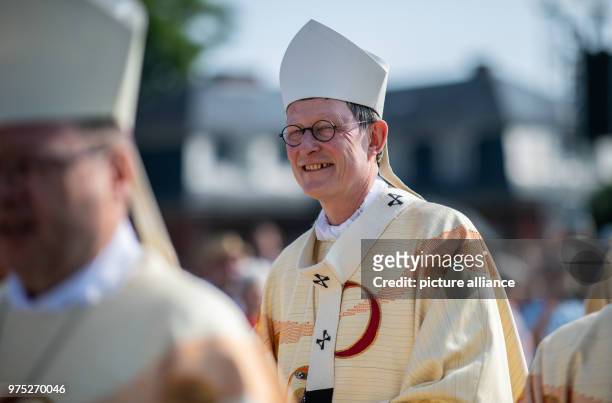 May 2018, Germany, Muenster: Cardinal Rainer Maria Woelki, Archbishop of Cologne, attends a service at the Palace. From 09 to 13 May, the city of...