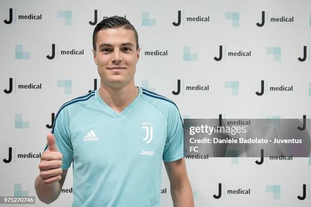 Juventus new signing Andrea Favilli undergoes medical tests at Jmedical on June 14, 2018 in Turin, Italy.