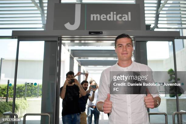 Juventus new signing Andrea Favilli undergoes medical tests at Jmedical on June 14, 2018 in Turin, Italy.