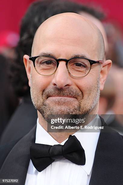 Actor Stanley Tucci arrives at the 82nd Annual Academy Awards held at Kodak Theatre on March 7, 2010 in Hollywood, California.