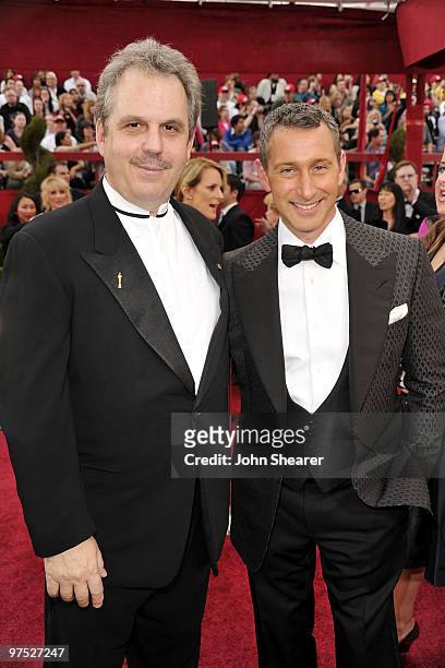 Telecast producers Bill Mechanic and Adam Shankman arrive at the 82nd Annual Academy Awards held at Kodak Theatre on March 7, 2010 in Hollywood,...