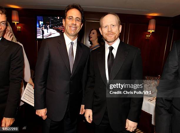 Actor Jerry Seinfeld and director Ron Howard attend the 2010 Vanity Fair Oscar Party hosted by Graydon Carter at the Sunset Tower Hotel on March 7,...