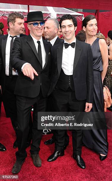 Director Jacques Audiard and actor Tahar Rahim arrive at the 82nd Annual Academy Awards held at Kodak Theatre on March 7, 2010 in Hollywood,...