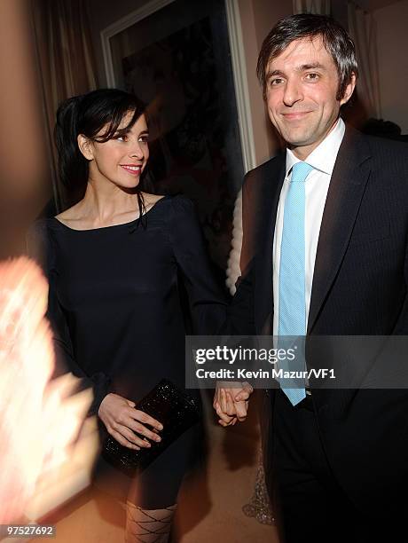 Actress Sarah Silverman and writer Alec Sulkin attend the 2010 Vanity Fair Oscar Party hosted by Graydon Carter at the Sunset Tower Hotel on March 7,...