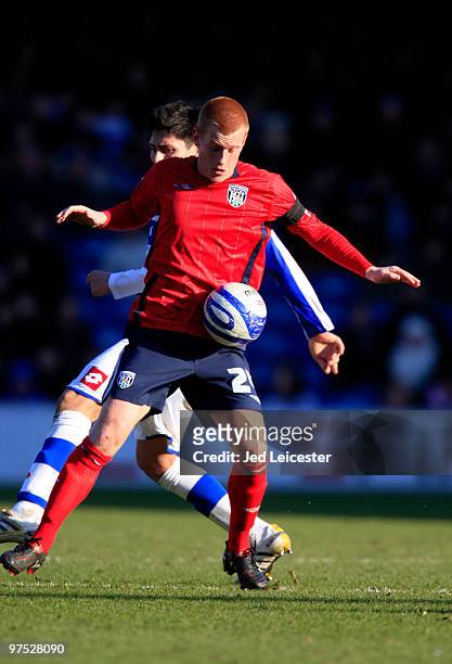 Ben Watson of West Bromwich Albion during the Coca Cola Championship match between Queens Park Rangers and West Bromwich Albion, at Loftus Road on...