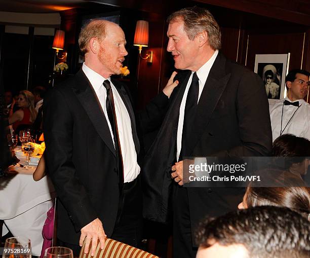 Director Ron Howard and TV host Charlie Rose attend the 2010 Vanity Fair Oscar Party hosted by Graydon Carter at the Sunset Tower Hotel on March 7,...