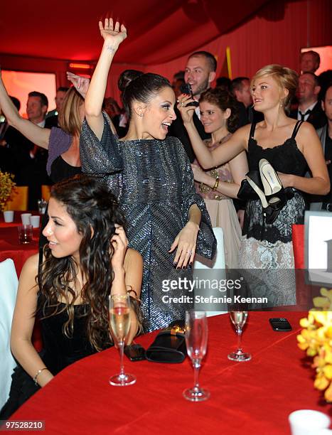 Nicole Richie and Actress Malin Ackerman attend the 18th Annual Elton John AIDS Foundation Oscar Party at Pacific Design Center on March 7, 2010 in...